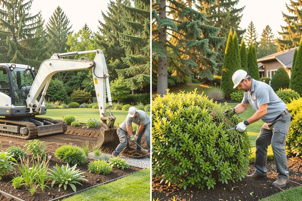 Brick Retaining Wall in Eatonville, Pierce County, WA - Excavate and pour a reinforced concrete footing