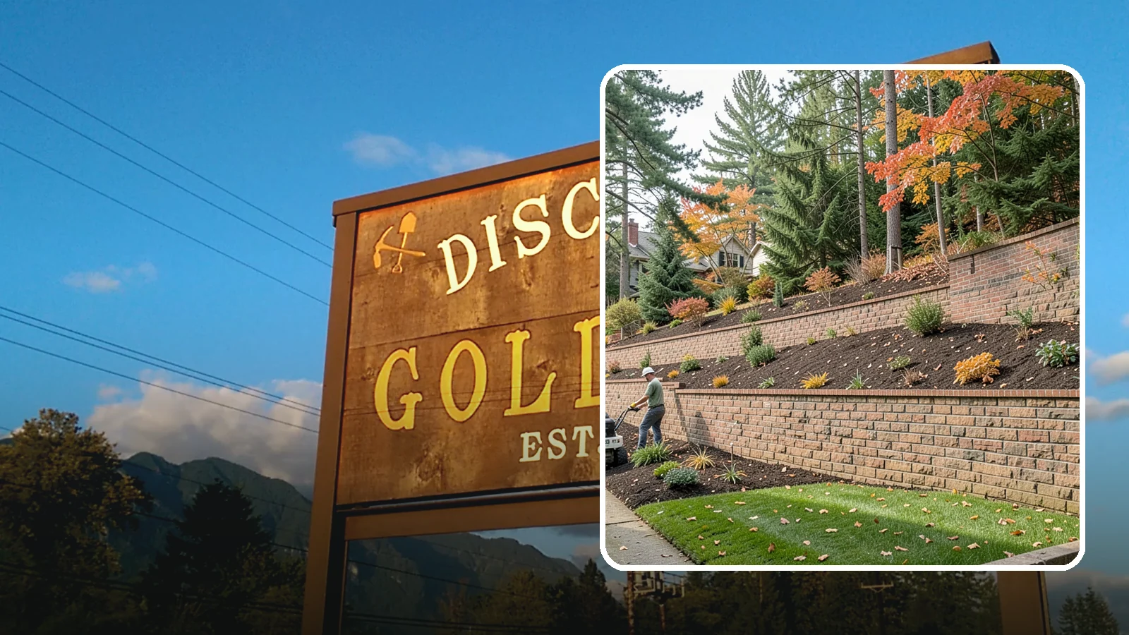 Brick Retaining Wall in Gold Bar, Snohomish County, WA - A classic mortared brick wall that brings refined, traditional curb appeal to Northwest homes while retaining modest slopes.
