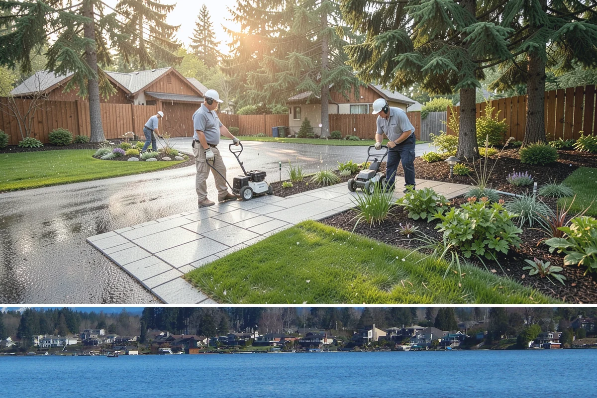 Brick Retaining Wall in Lake Stevens, Snohomish County, WA - Best built in the drier spring and summer months so mortar cures reliably before the heavy Western Washington rains return.