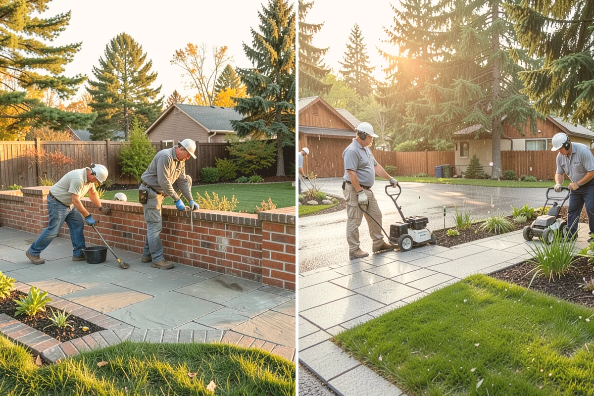 Brick Retaining Wall in Lynnwood, Snohomish County, WA - Excavate and pour a reinforced concrete footing