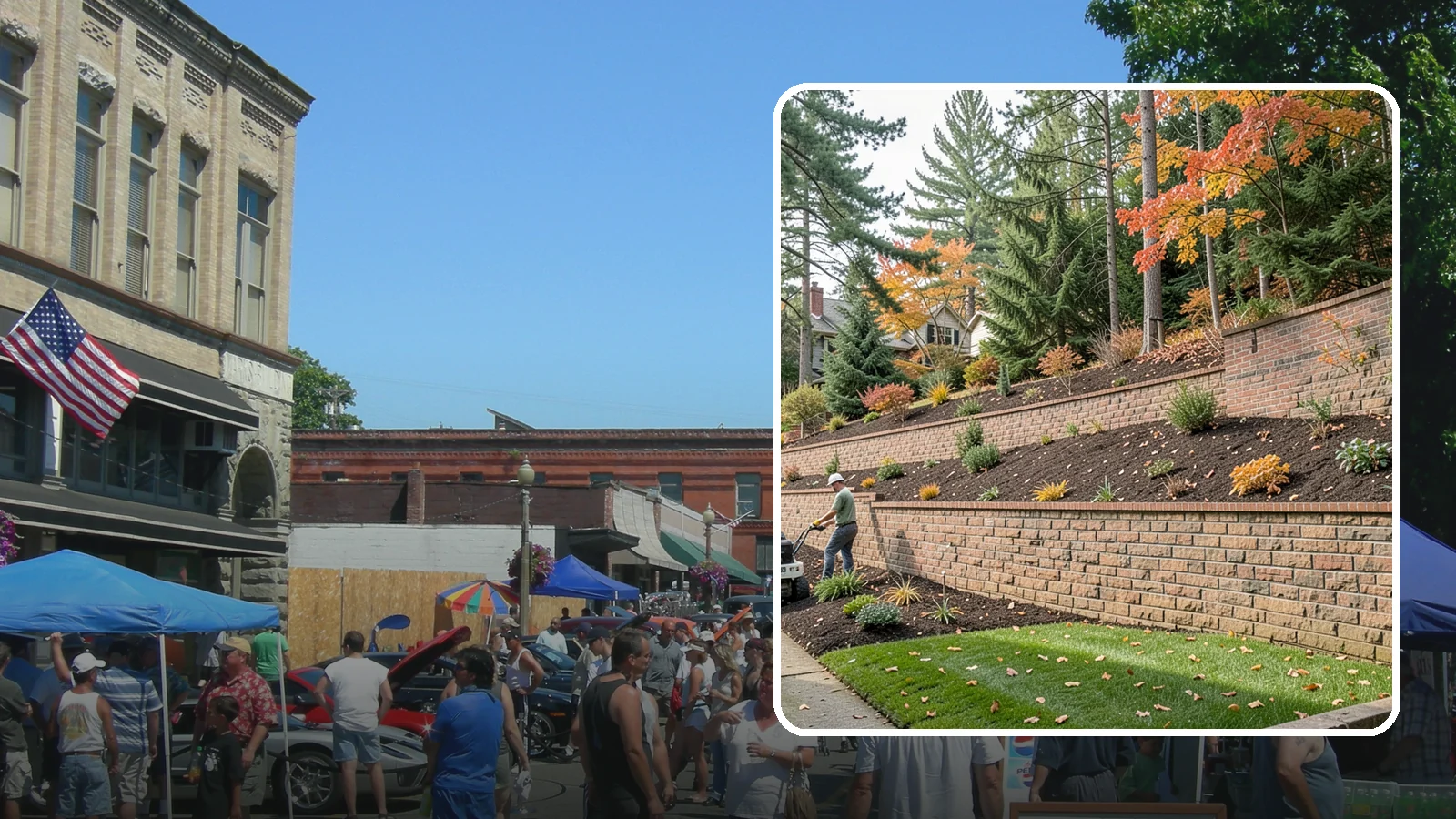 Brick Retaining Wall in Snohomish, Snohomish County, WA - A classic mortared brick wall that brings refined, traditional curb appeal to Northwest homes while retaining modest slopes.