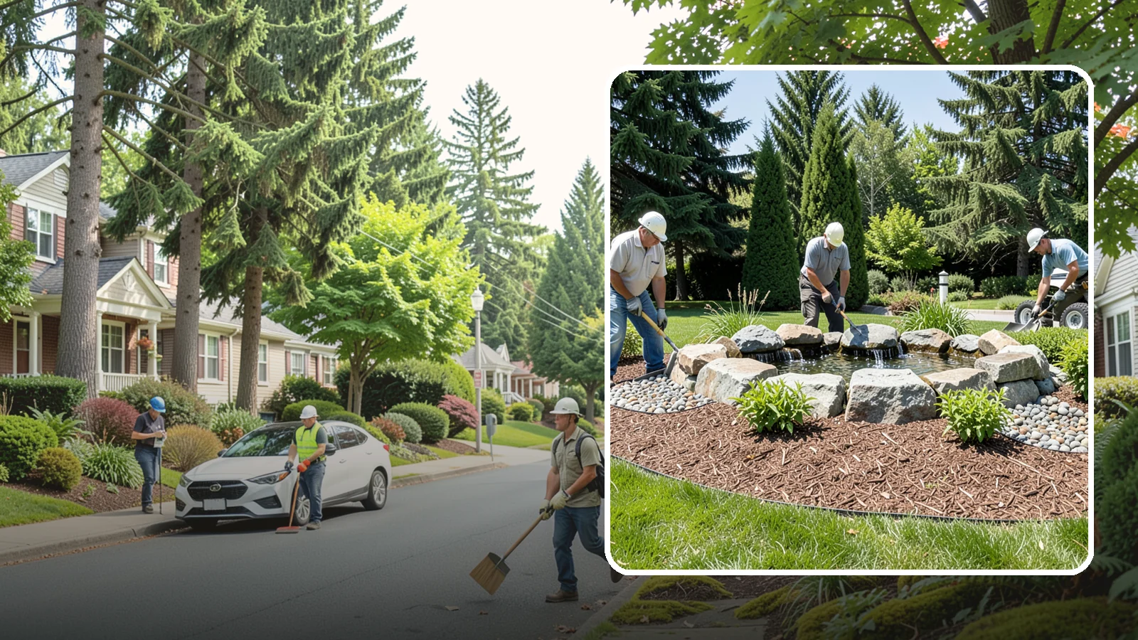 Bubbling Rock Installation in Beaux Arts Village, King County, WA - We install self-contained bubbling rock features that add the soothing sound of water without the upkeep of a pond.