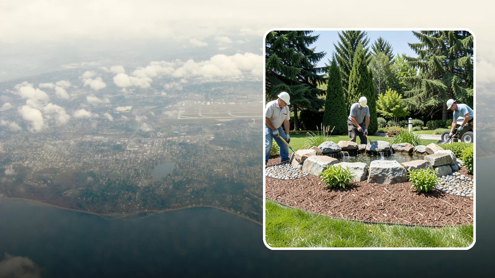 Bubbling Rock Installation in Burien, King County, WA - We install self-contained bubbling rock features that add the soothing sound of water without the upkeep of a pond.