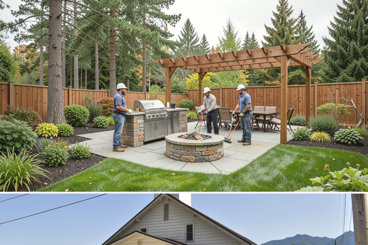 Bubbling Rock Installation in Concrete, Skagit County, WA - Bubbling rocks can be installed in most seasons, though drier spring-to-fall conditions make excavation and stone setting easier...