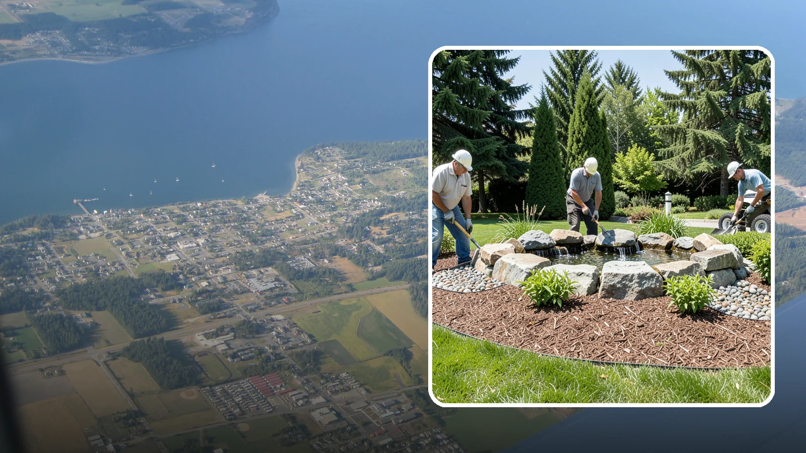 Bubbling Rock Installation in Coupeville, Island County, WA - We install self-contained bubbling rock features that add the soothing sound of water without the upkeep of a pond.