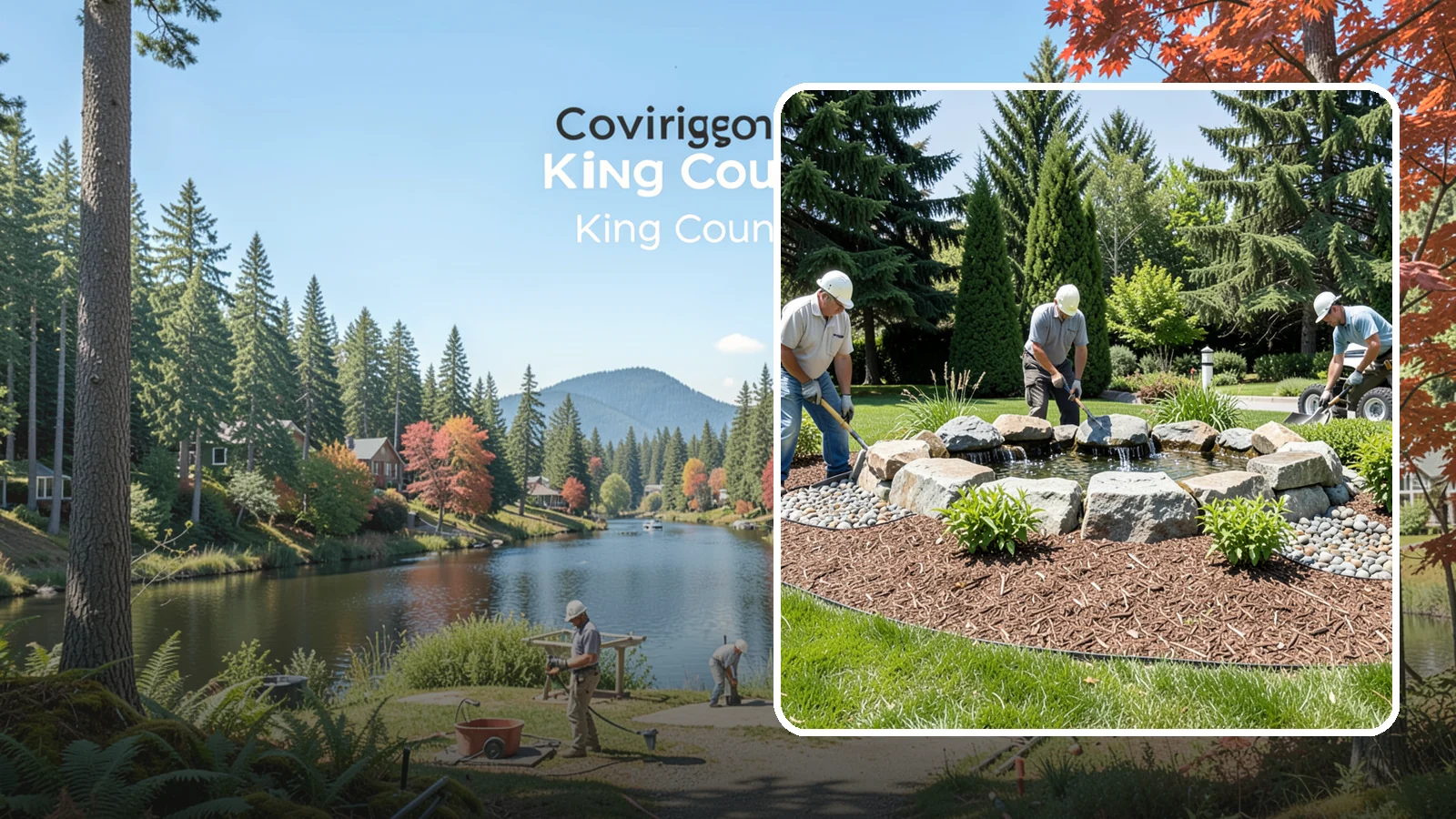 Bubbling Rock Installation in Covington, King County, WA - We install self-contained bubbling rock features that add the soothing sound of water without the upkeep of a pond.