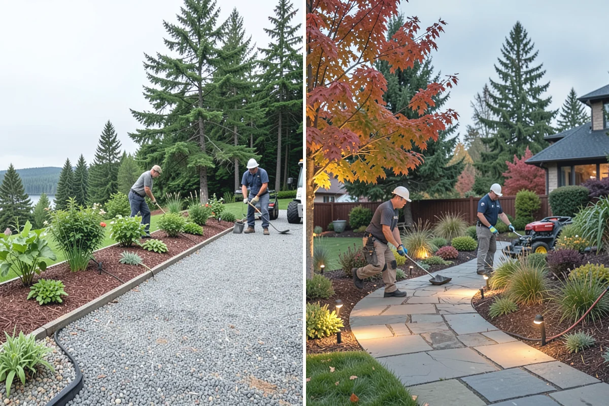 Bubbling Rock Installation in Des Moines, King County, WA - Select stone and a location that fits the landscape