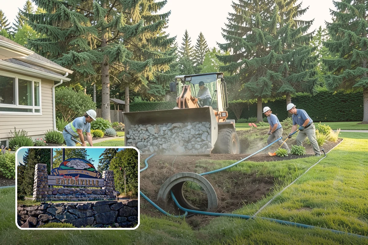 Bubbling Rock Installation in Eatonville, Pierce County, WA - Soothing water sound with low maintenance