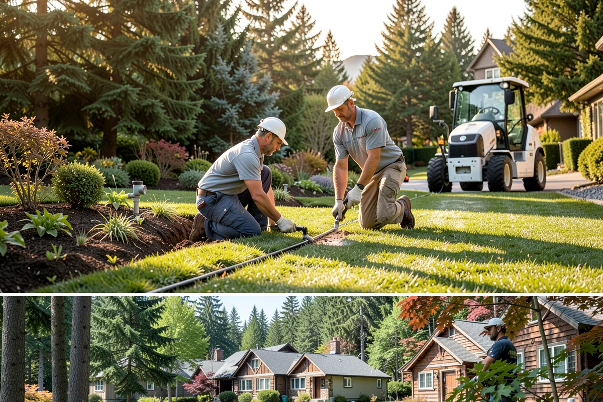 Bubbling Rock Installation in Edgewood, Pierce County, WA - Bubbling rocks can be installed in most seasons, though drier spring-to-fall conditions make excavation and stone setting easier...