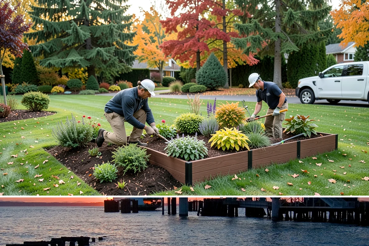 Bubbling Rock Installation in Edmonds, Snohomish County, WA - Bubbling rocks can be installed in most seasons, though drier spring-to-fall conditions make excavation and stone setting easier...
