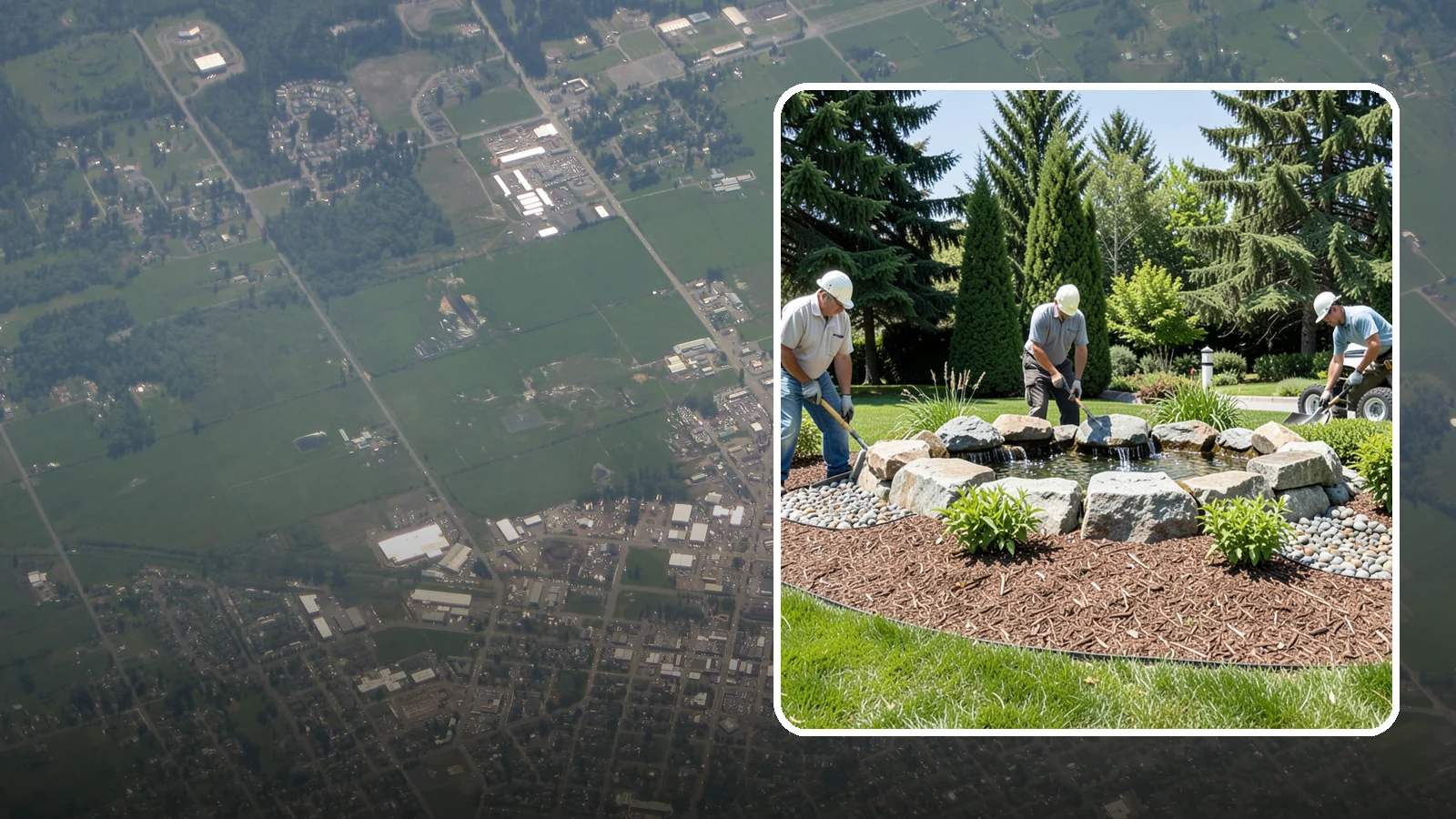 Bubbling Rock Installation in Enumclaw, King County, WA - We install self-contained bubbling rock features that add the soothing sound of water without the upkeep of a pond.
