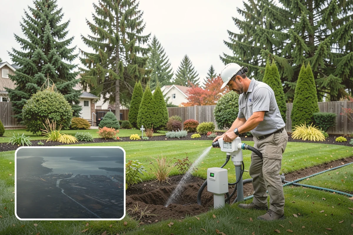 Bubbling Rock Installation in Fife, Pierce County, WA - Soothing water sound with low maintenance