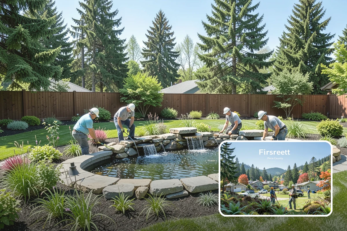Bubbling Rock Installation in Fircrest, Pierce County, WA - Soothing water sound with low maintenance