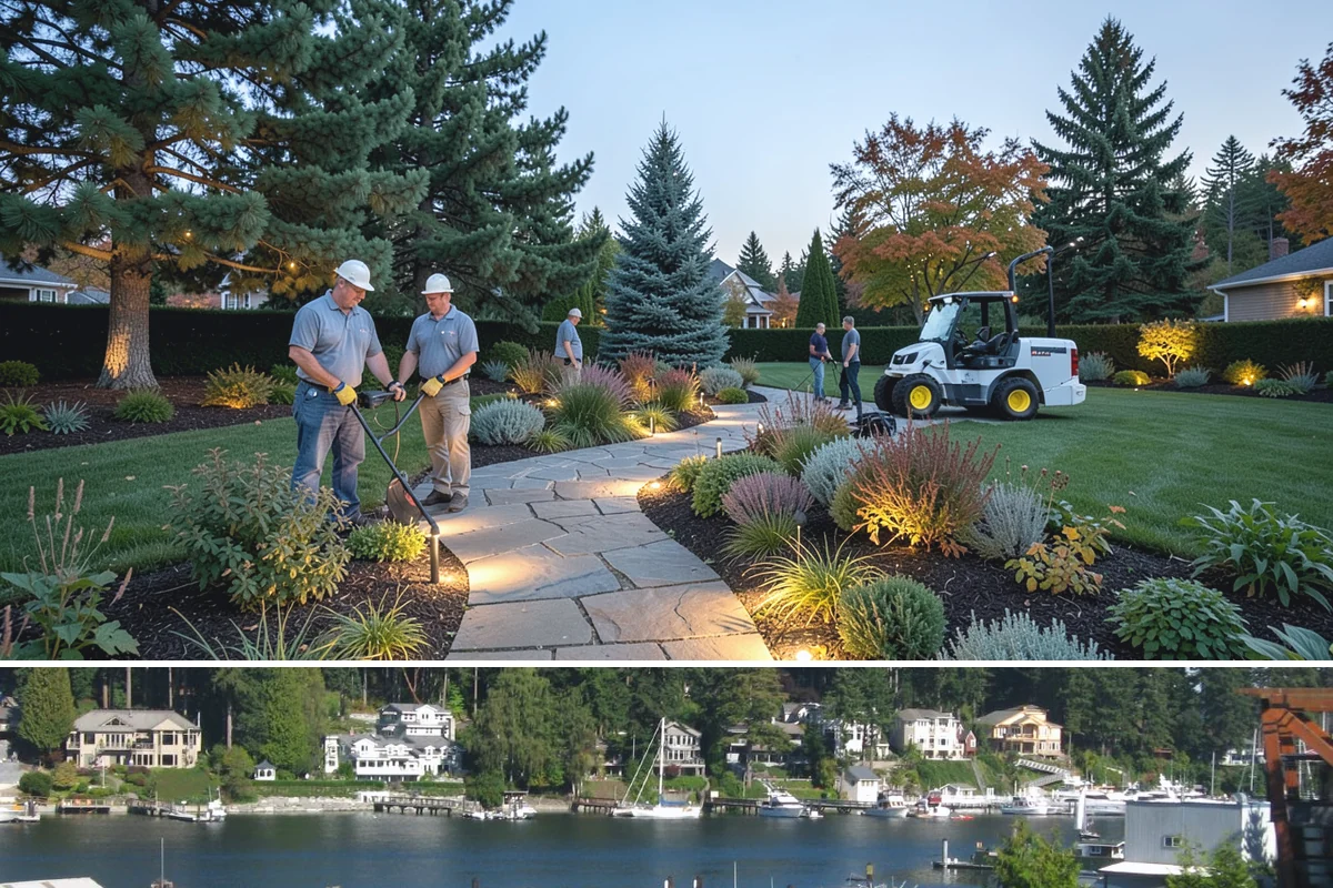 Bubbling Rock Installation in Gig Harbor, Pierce County, WA - Bubbling rocks can be installed in most seasons, though drier spring-to-fall conditions make excavation and stone setting easier...