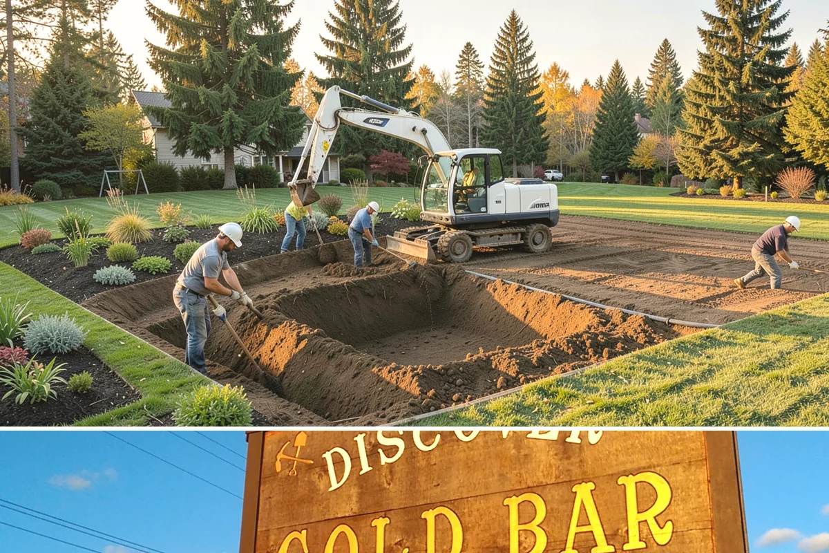Bubbling Rock Installation in Gold Bar, Snohomish County, WA - Bubbling rocks can be installed in most seasons, though drier spring-to-fall conditions make excavation and stone setting easier...