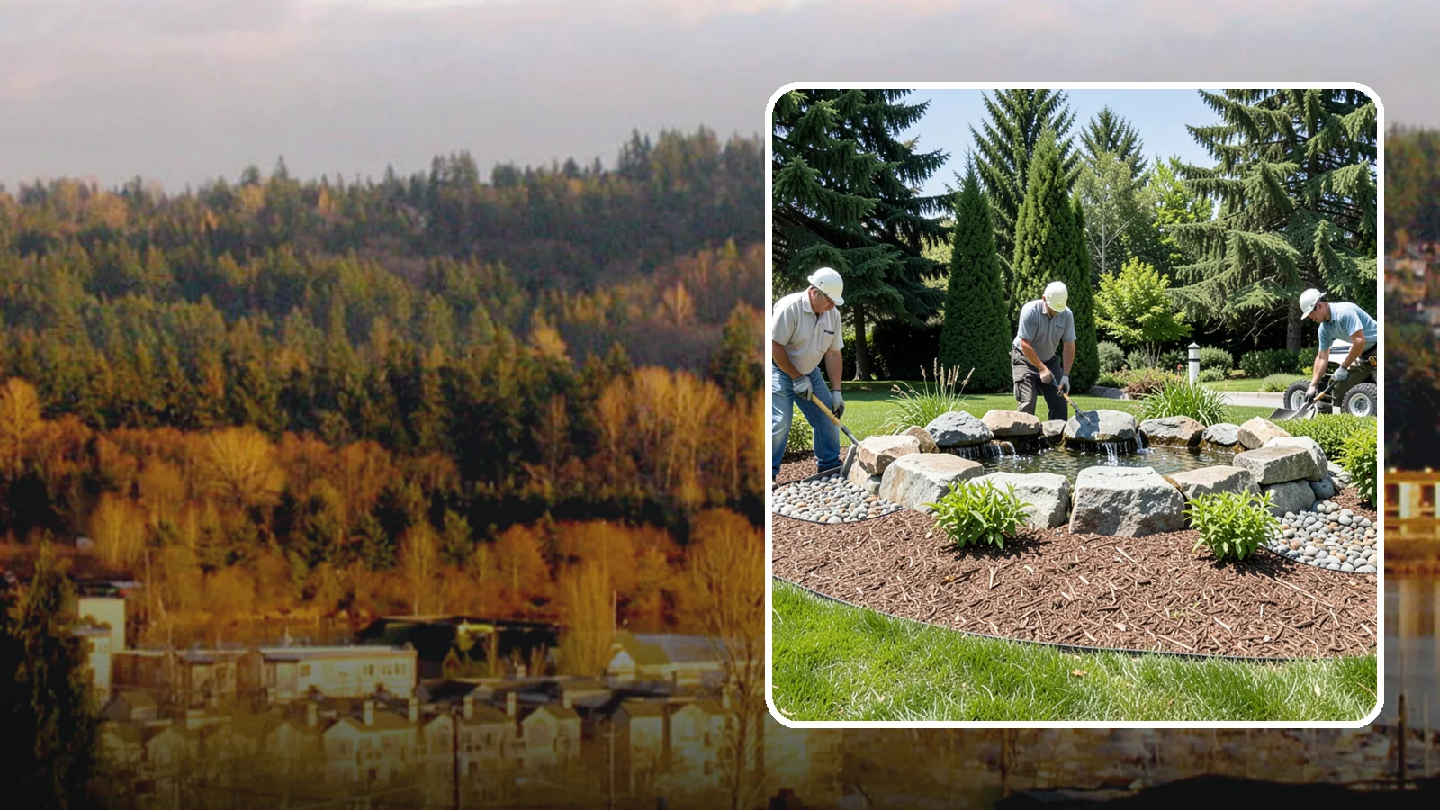 Bubbling Rock Installation in Kenmore, King County, WA - We install self-contained bubbling rock features that add the soothing sound of water without the upkeep of a pond.
