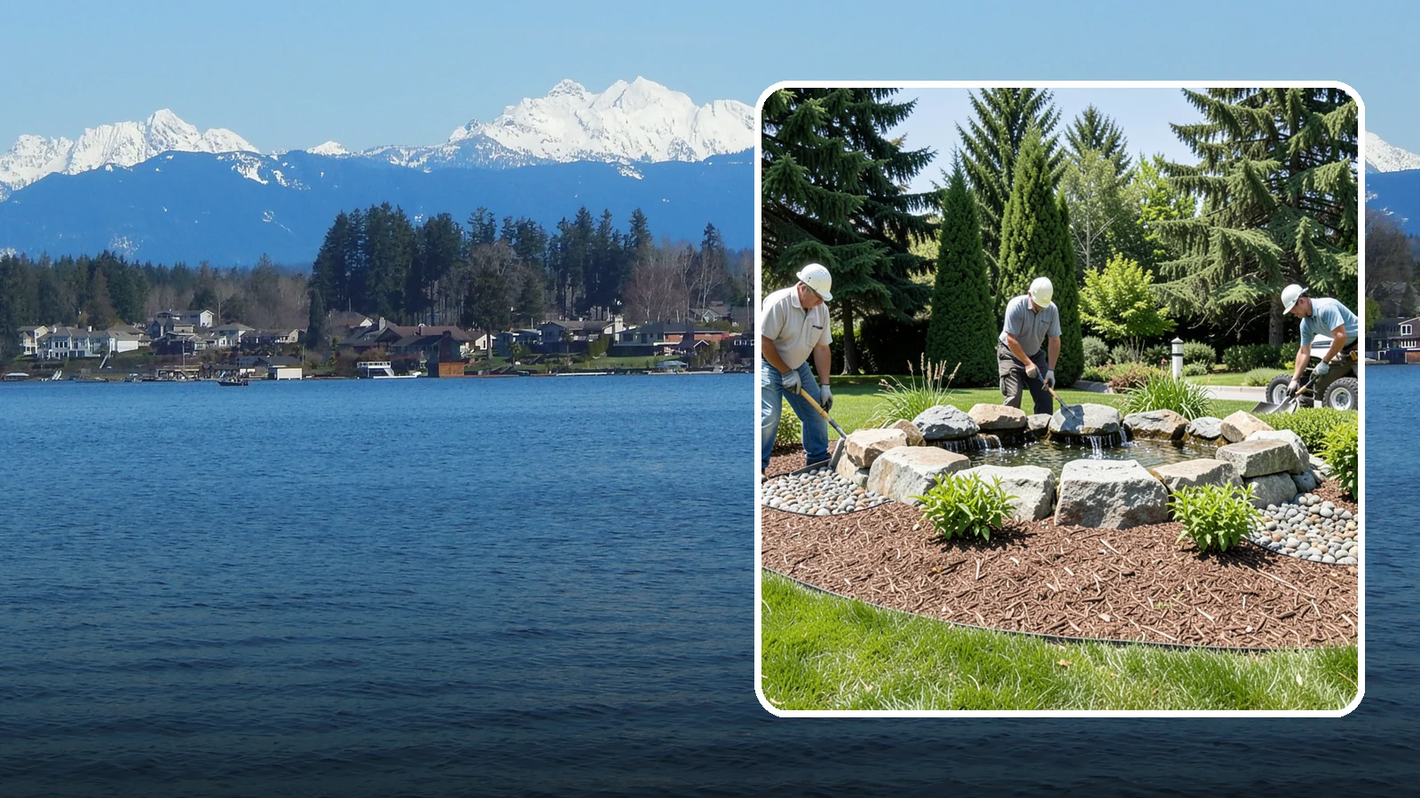 Bubbling Rock Installation in Lake Stevens, Snohomish County, WA - We install self-contained bubbling rock features that add the soothing sound of water without the upkeep of a pond.