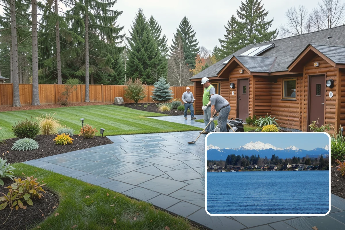 Bubbling Rock Installation in Lake Stevens, Snohomish County, WA - Soothing water sound with low maintenance
