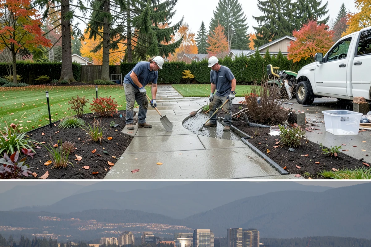 Bubbling Rock Installation in Medina, King County, WA - Bubbling rocks can be installed in most seasons, though drier spring-to-fall conditions make excavation and stone setting easier...