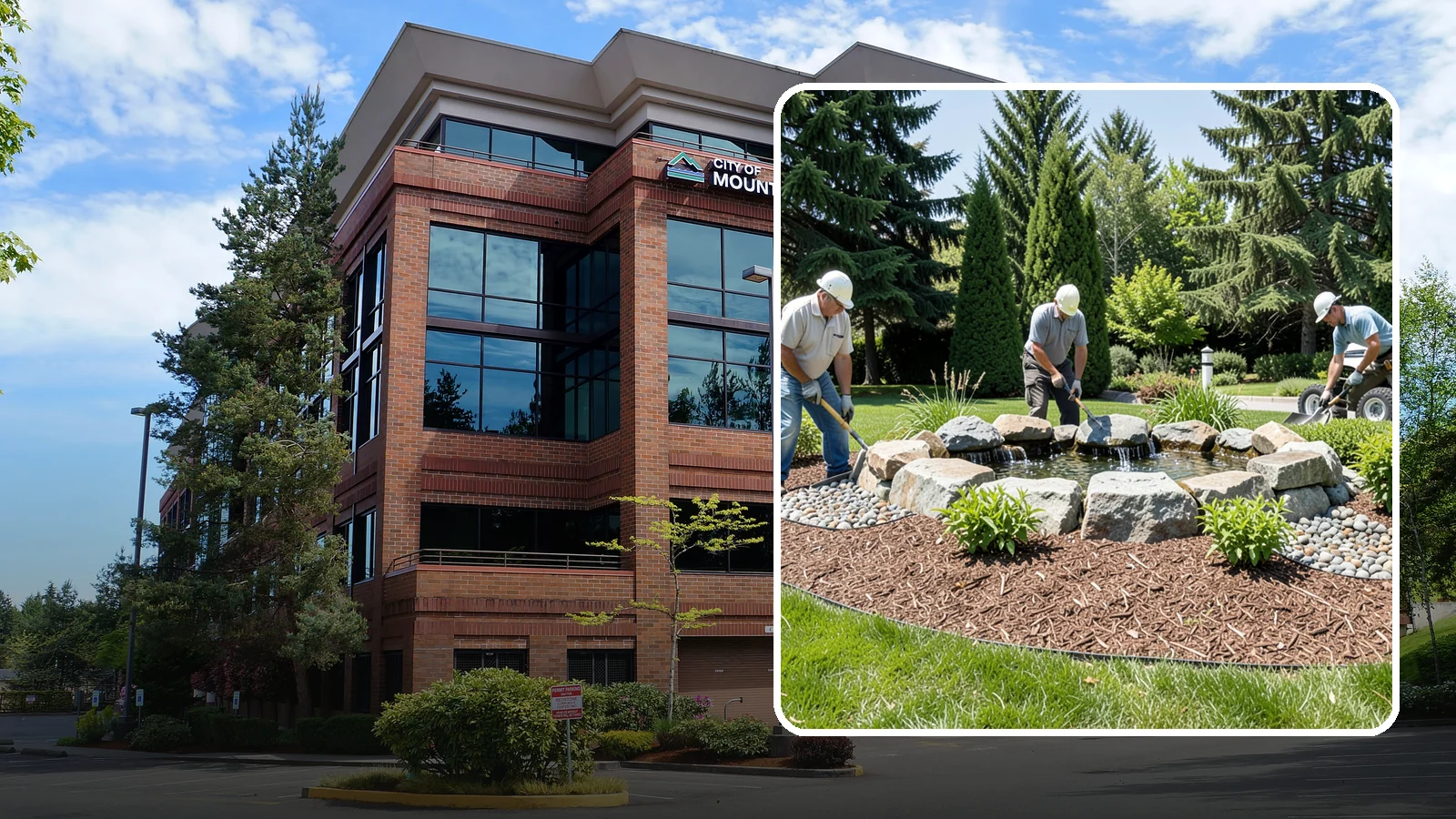 Bubbling Rock Installation in Mountlake Terrace, Snohomish County, WA - We install self-contained bubbling rock features that add the soothing sound of water without the upkeep of a pond.