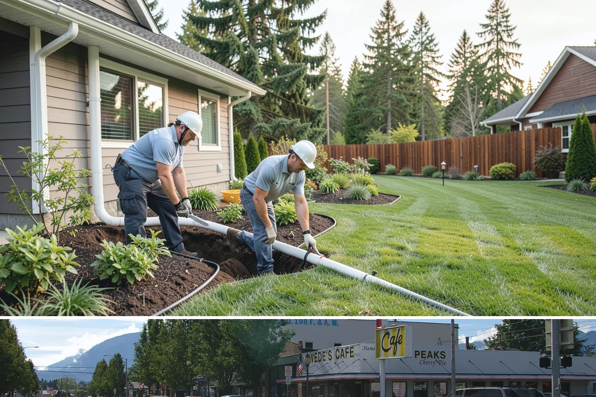 Bubbling Rock Installation in North Bend, King County, WA - Bubbling rocks can be installed in most seasons, though drier spring-to-fall conditions make excavation and stone setting easier...