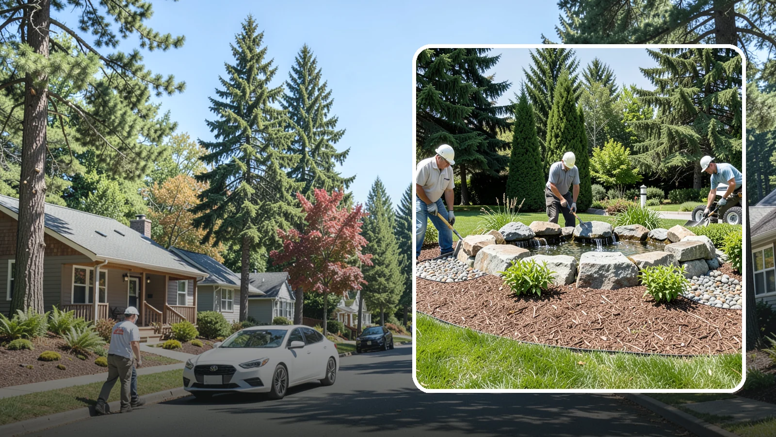 Bubbling Rock Installation in Orting, Pierce County, WA - We install self-contained bubbling rock features that add the soothing sound of water without the upkeep of a pond.