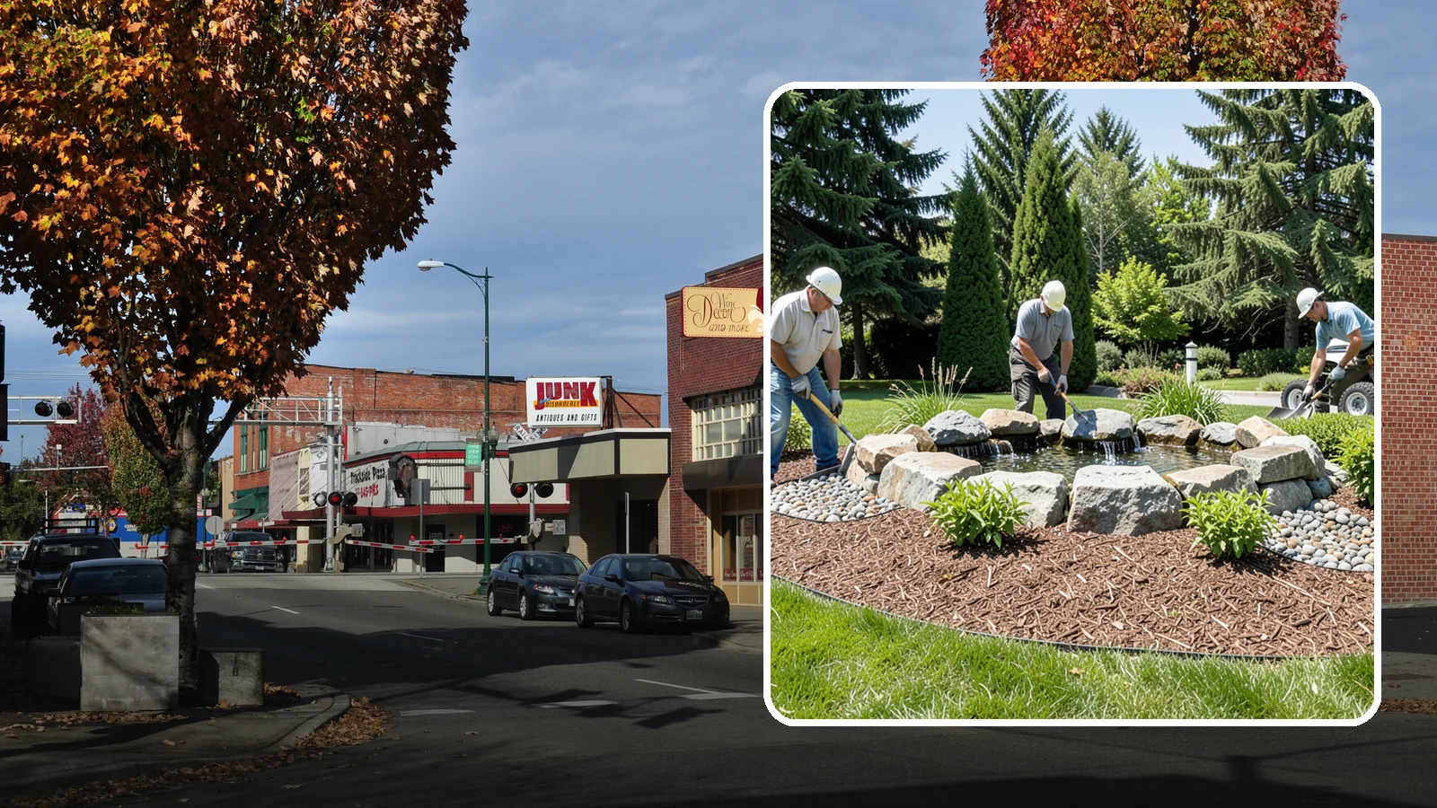 Bubbling Rock Installation in Puyallup, Pierce County, WA - We install self-contained bubbling rock features that add the soothing sound of water without the upkeep of a pond.