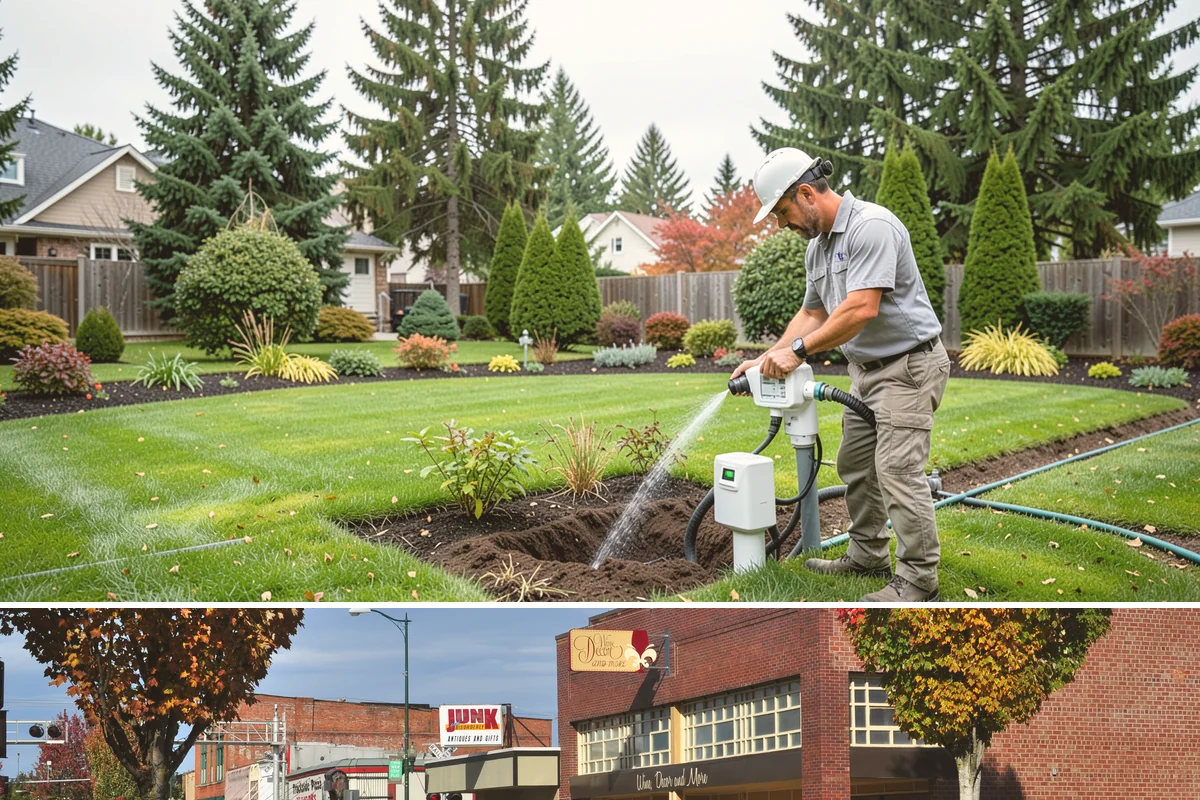 Bubbling Rock Installation in Puyallup, Pierce County, WA - Bubbling rocks can be installed in most seasons, though drier spring-to-fall conditions make excavation and stone setting easier...