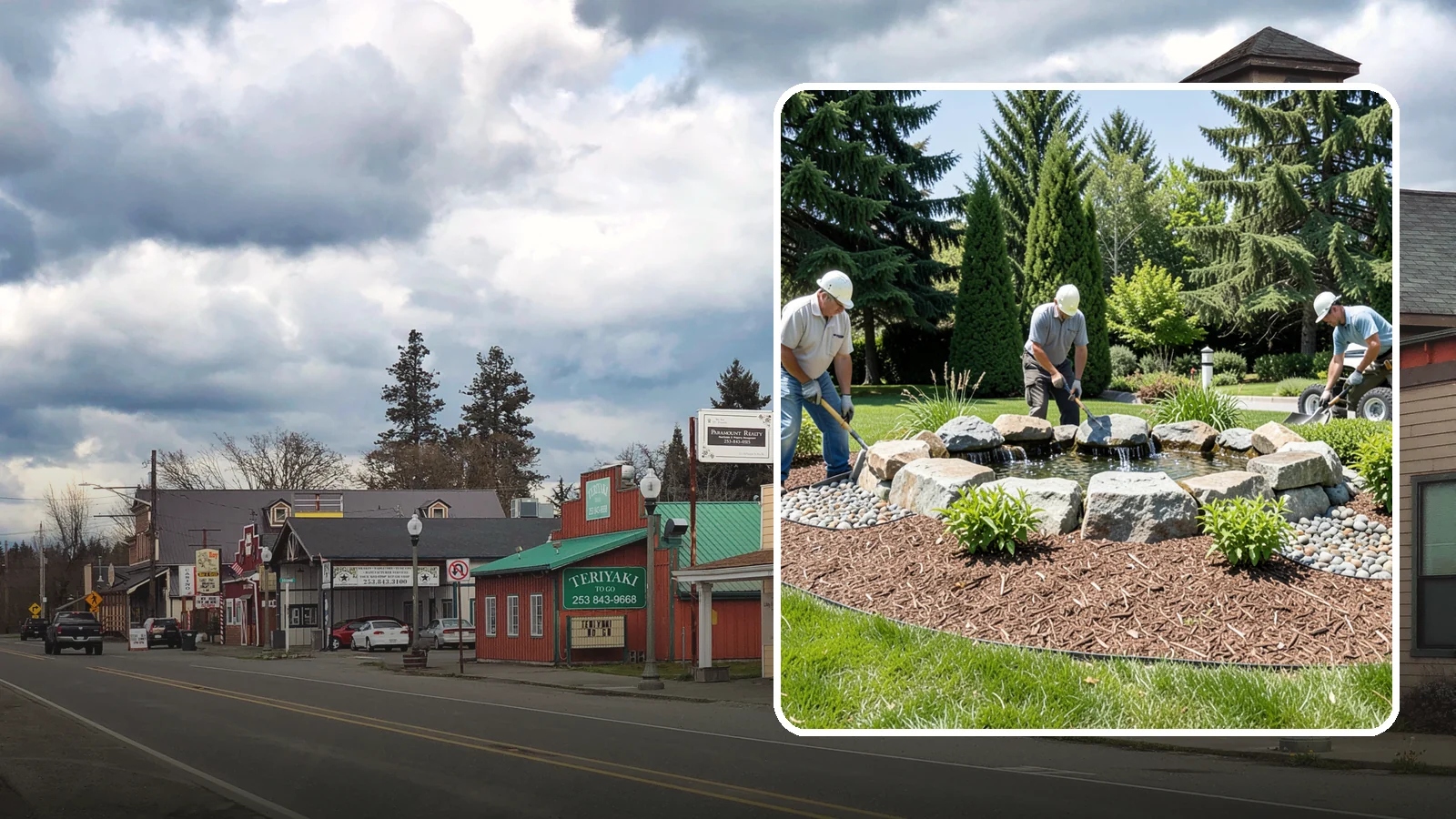 Bubbling Rock Installation in Roy, Pierce County, WA - We install self-contained bubbling rock features that add the soothing sound of water without the upkeep of a pond.