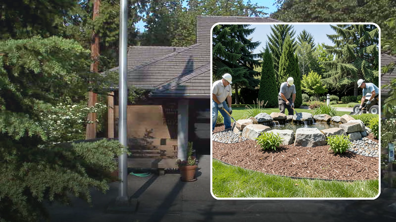 Bubbling Rock Installation in Yarrow Point, King County, WA - We install self-contained bubbling rock features that add the soothing sound of water without the upkeep of a pond.