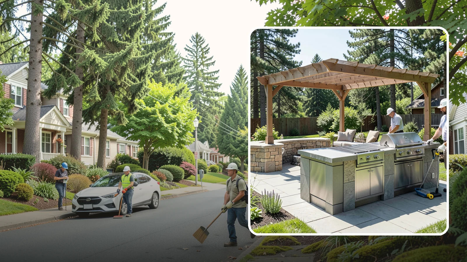 Built-in BBQ Installation in Beaux Arts Village, King County, WA - Built-in grill islands that give you a permanent, polished cooking station right on your patio.
