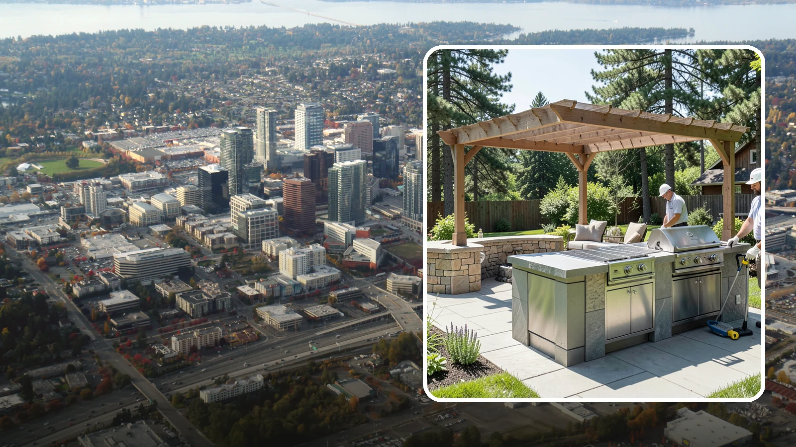 Built-in BBQ Installation in Bellevue, King County, WA - Built-in grill islands that give you a permanent, polished cooking station right on your patio.