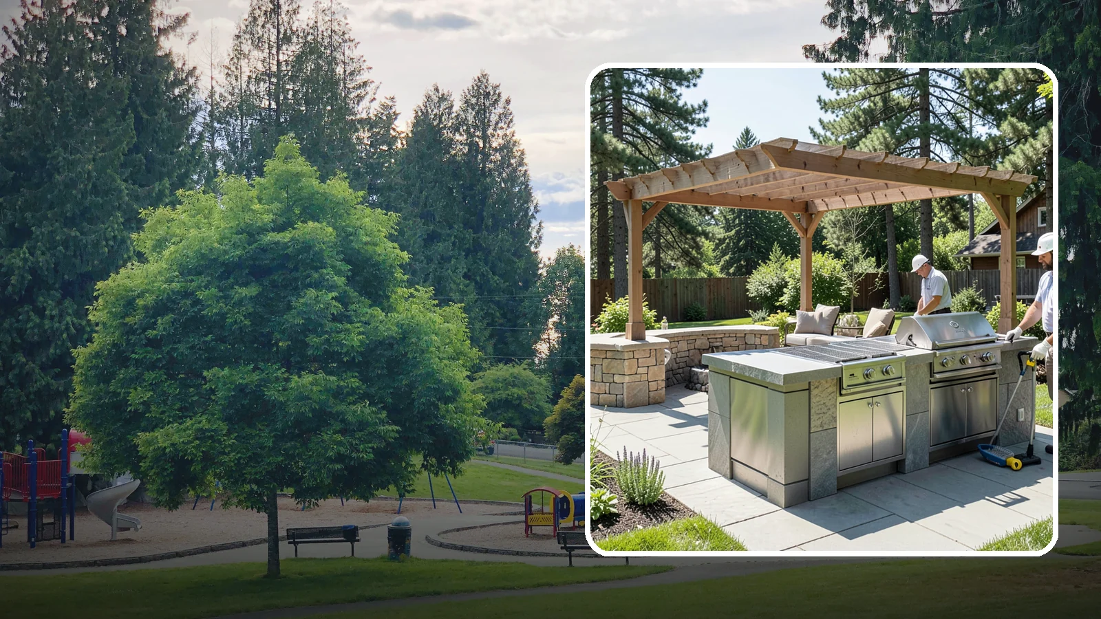 Built-in BBQ Installation in Bonney Lake, Pierce County, WA - Built-in grill islands that give you a permanent, polished cooking station right on your patio.