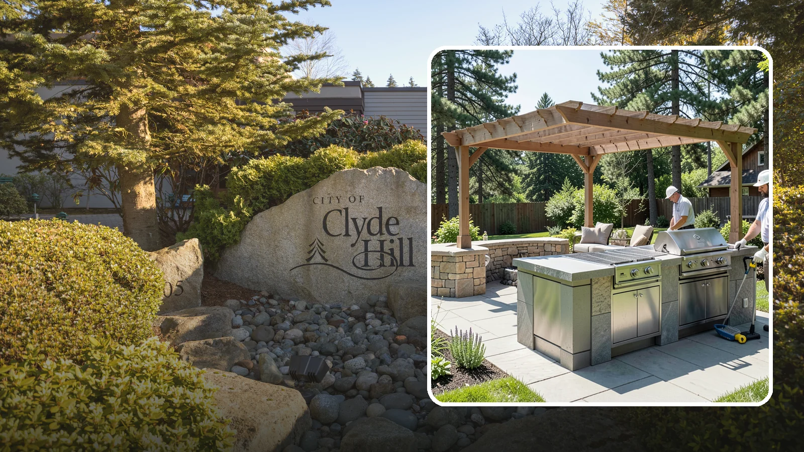Built-in BBQ Installation in Clyde Hill, King County, WA - Built-in grill islands that give you a permanent, polished cooking station right on your patio.