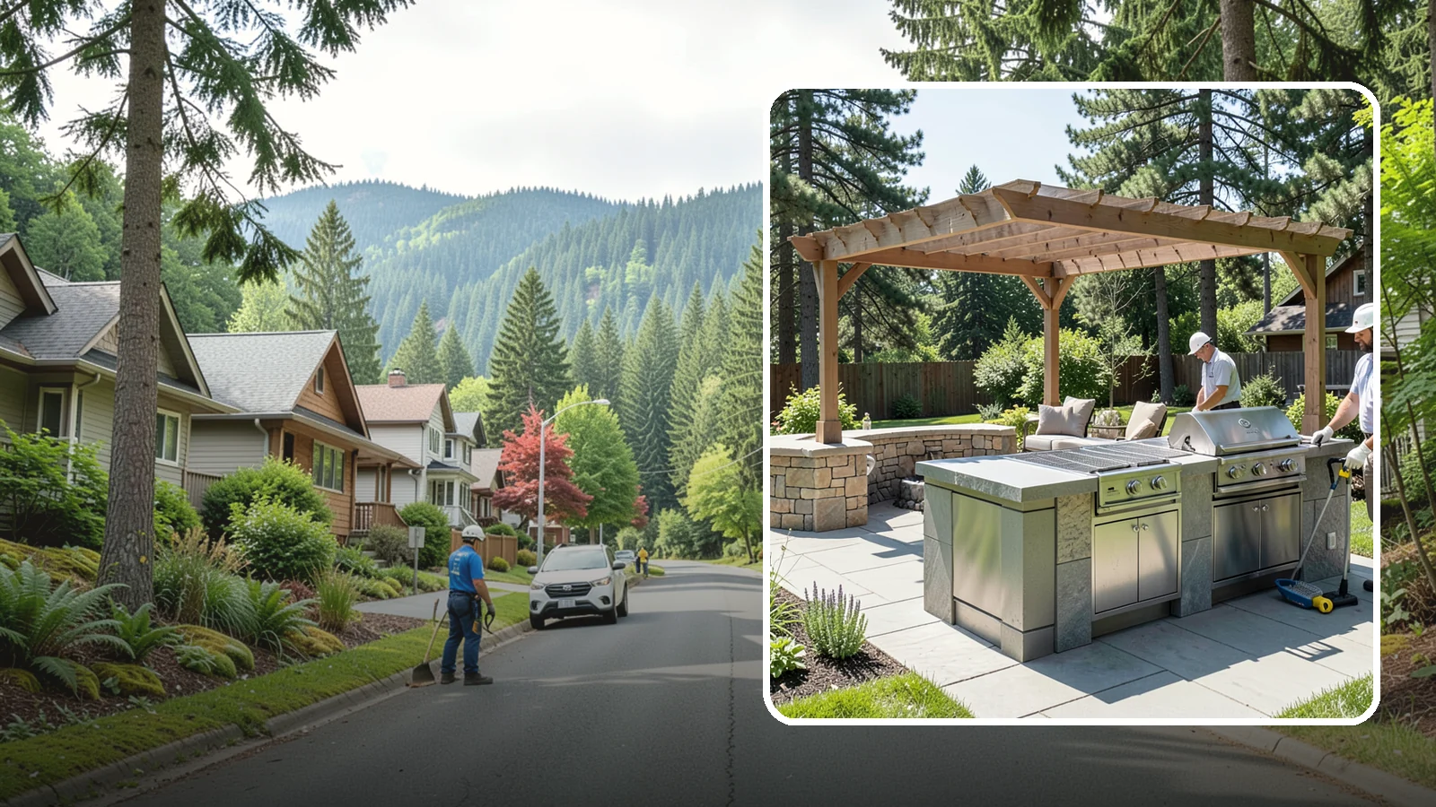 Built-in BBQ Installation in Darrington, Snohomish County, WA - Built-in grill islands that give you a permanent, polished cooking station right on your patio.
