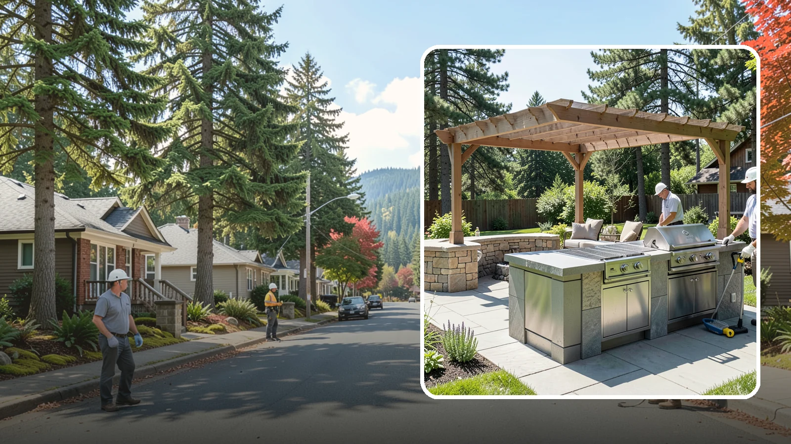 Built-in BBQ Installation in Hunts Point, King County, WA - Built-in grill islands that give you a permanent, polished cooking station right on your patio.