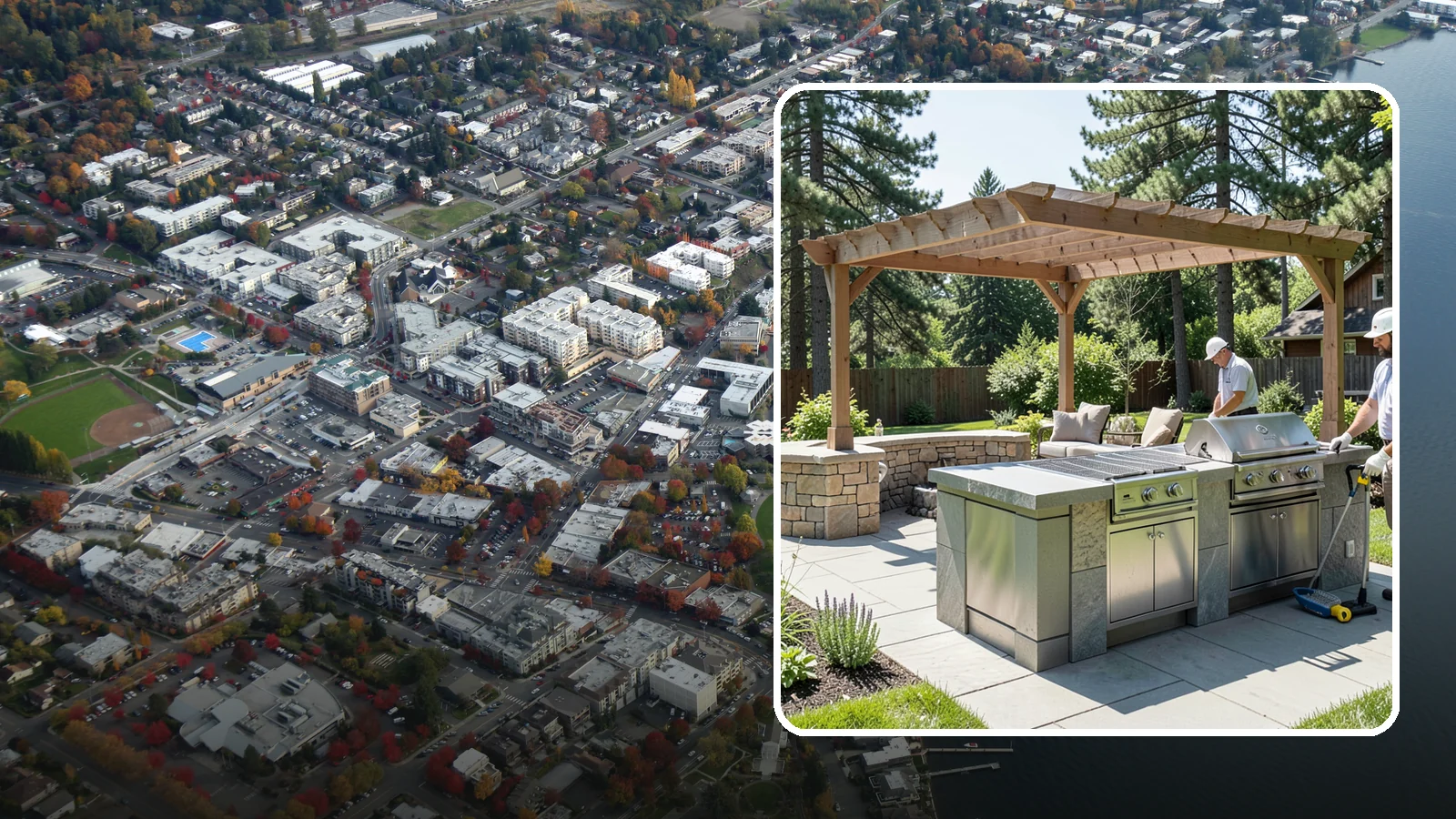 Built-in BBQ Installation in Kirkland, King County, WA - Built-in grill islands that give you a permanent, polished cooking station right on your patio.