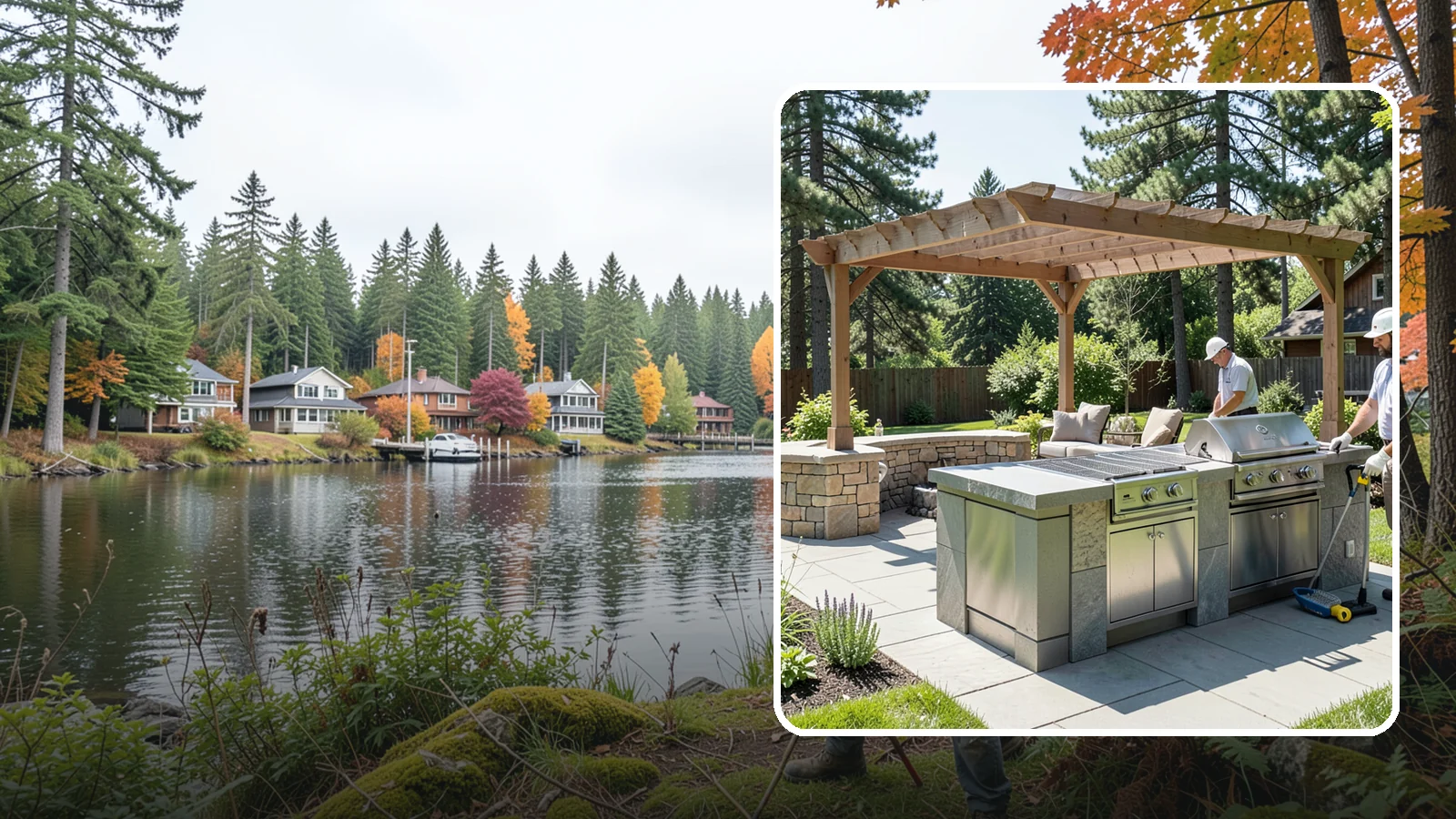 Built-in BBQ Installation in La Conner, Skagit County, WA - Built-in grill islands that give you a permanent, polished cooking station right on your patio.