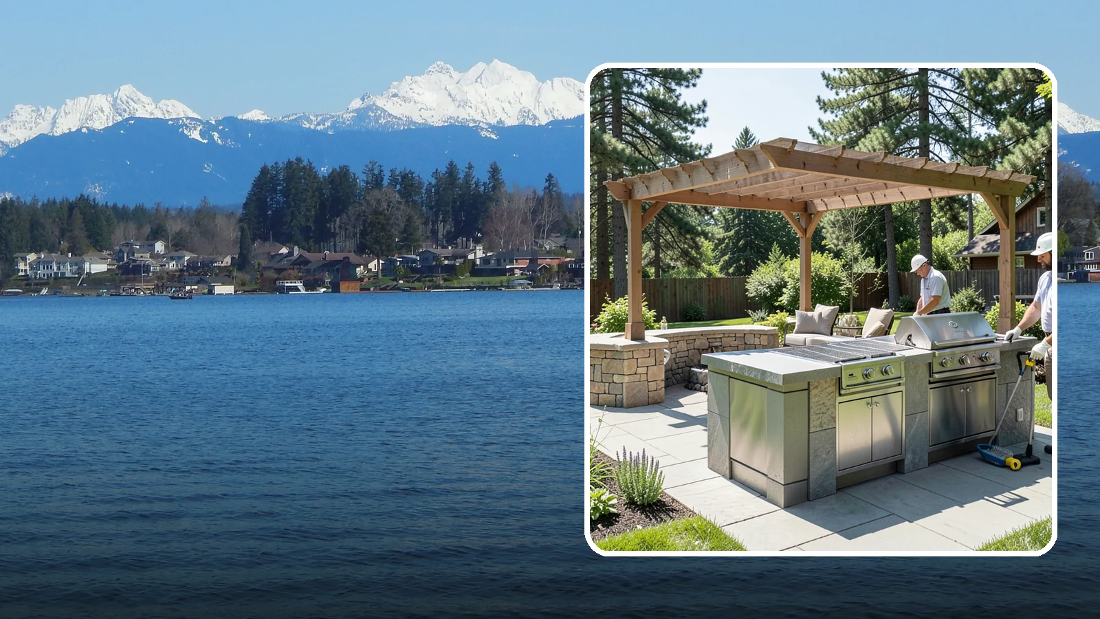 Built-in BBQ Installation in Lake Stevens, Snohomish County, WA - Built-in grill islands that give you a permanent, polished cooking station right on your patio.