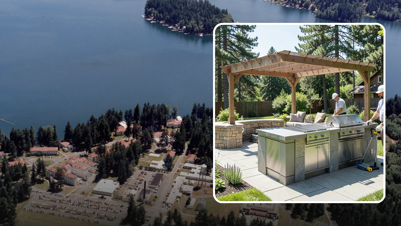 Built-in BBQ Installation in Lakewood, Pierce County, WA - Built-in grill islands that give you a permanent, polished cooking station right on your patio.