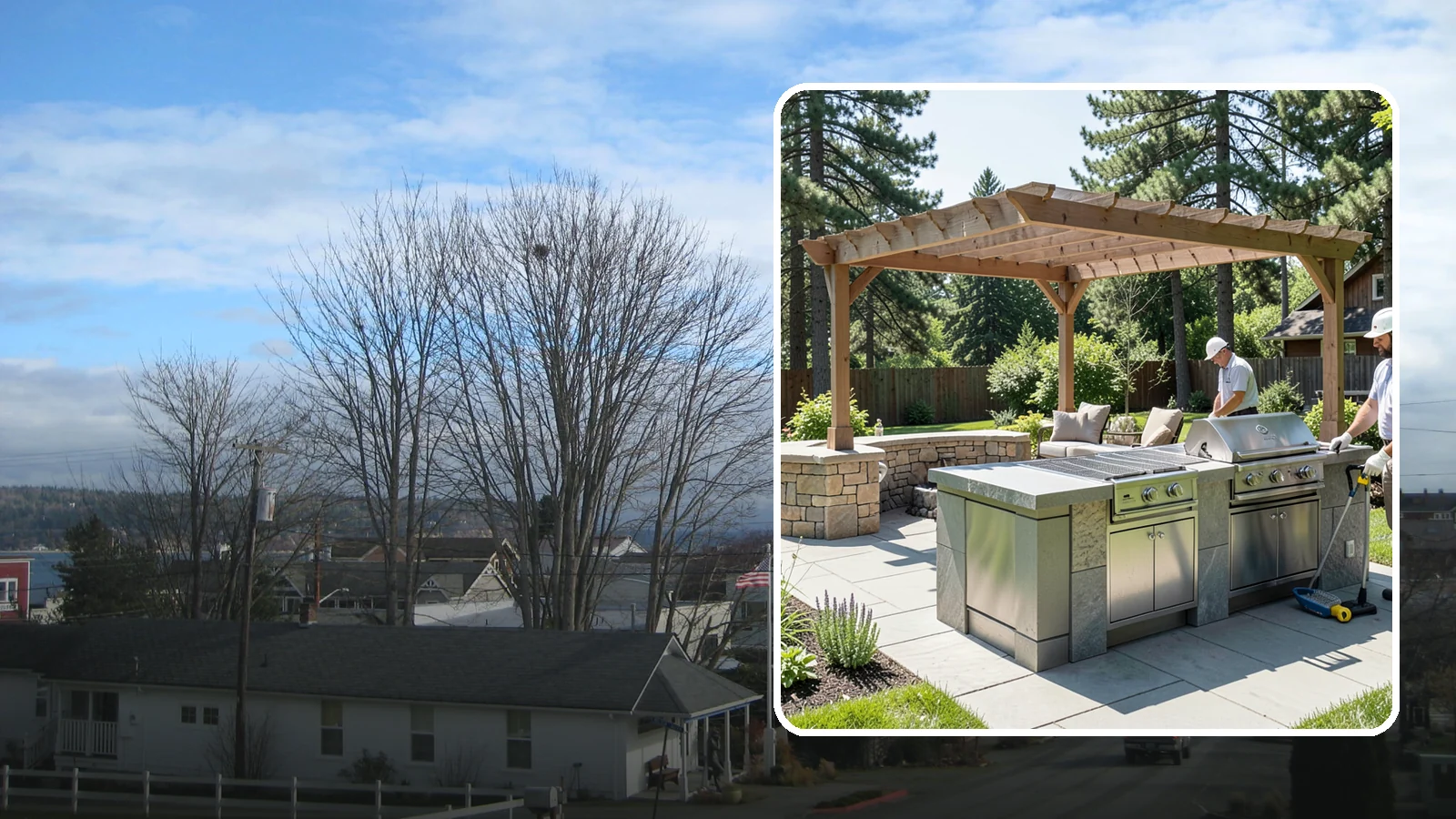 Built-in BBQ Installation in Langley, Island County, WA - Built-in grill islands that give you a permanent, polished cooking station right on your patio.