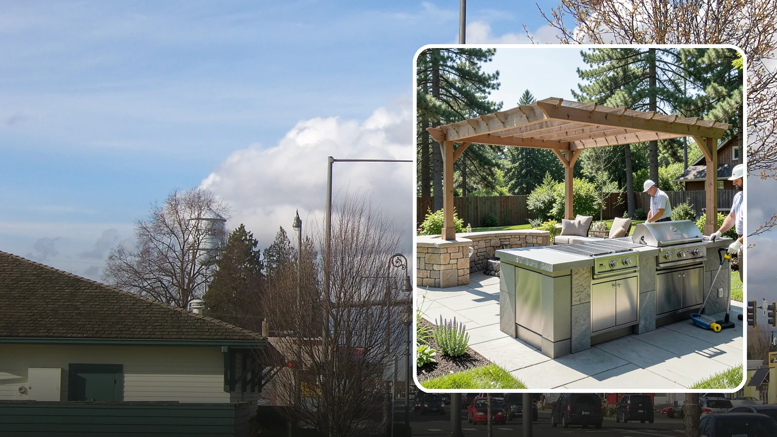 Built-in BBQ Installation in Marysville, Snohomish County, WA - Built-in grill islands that give you a permanent, polished cooking station right on your patio.