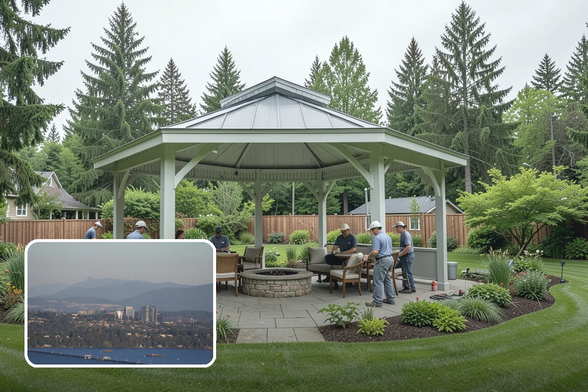 Built-in BBQ Installation in Medina, King County, WA - A permanent, polished cooking station