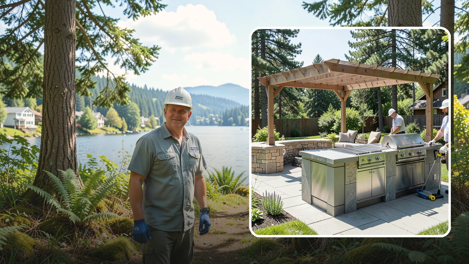 Built-in BBQ Installation in Milton, King County, WA - Built-in grill islands that give you a permanent, polished cooking station right on your patio.