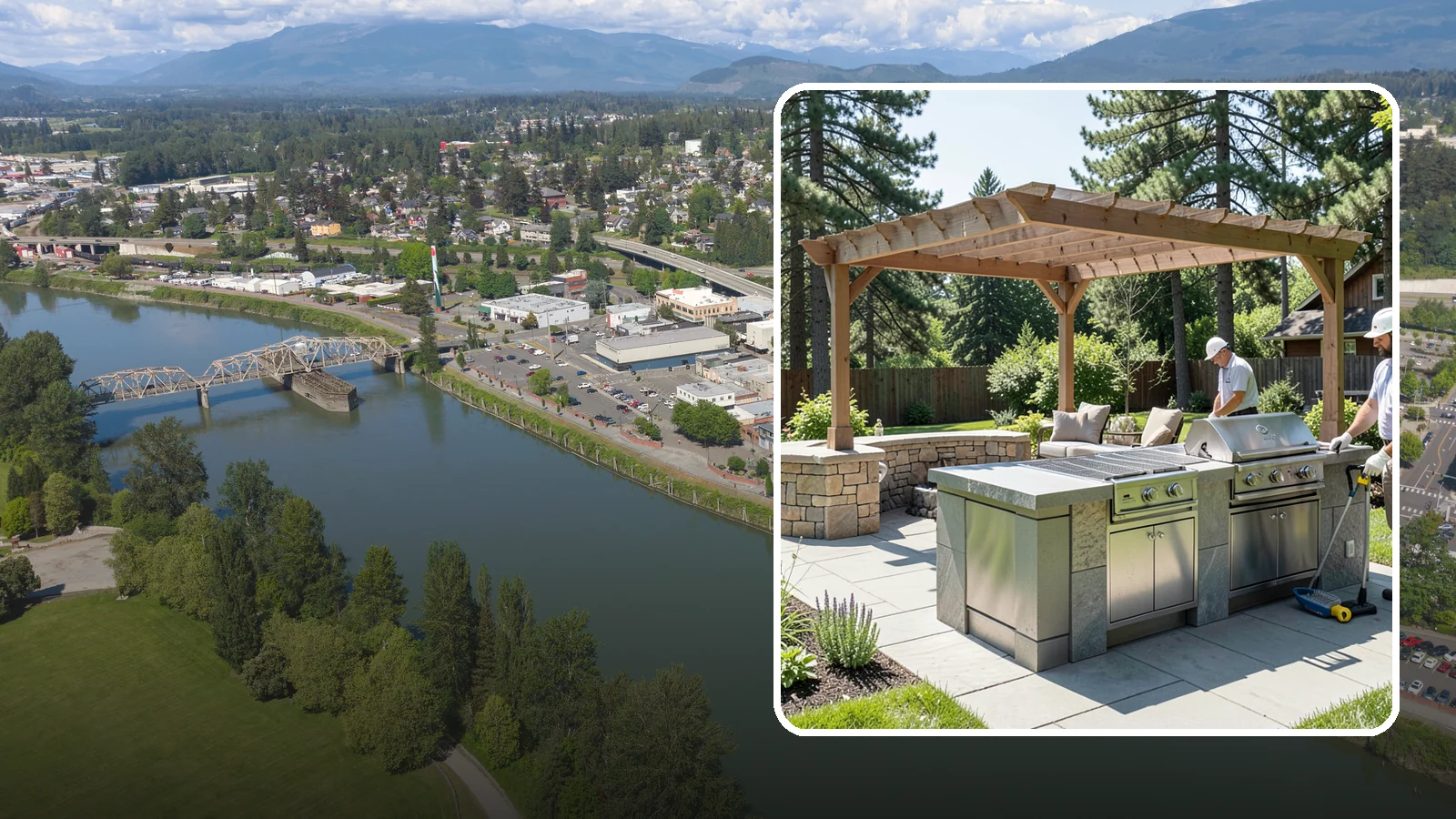 Built-in BBQ Installation in Mount Vernon, Skagit County, WA - Built-in grill islands that give you a permanent, polished cooking station right on your patio.