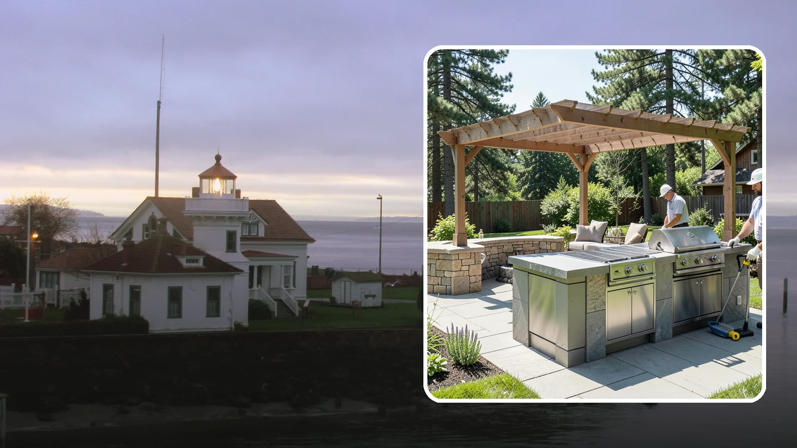 Built-in BBQ Installation in Mukilteo, Snohomish County, WA - Built-in grill islands that give you a permanent, polished cooking station right on your patio.
