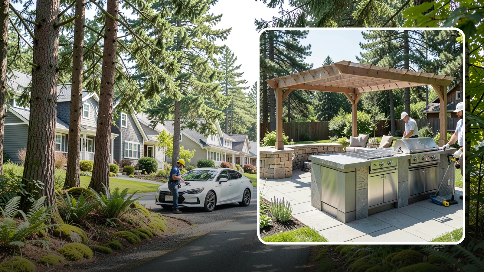 Built-in BBQ Installation in Normandy Park, King County, WA - Built-in grill islands that give you a permanent, polished cooking station right on your patio.