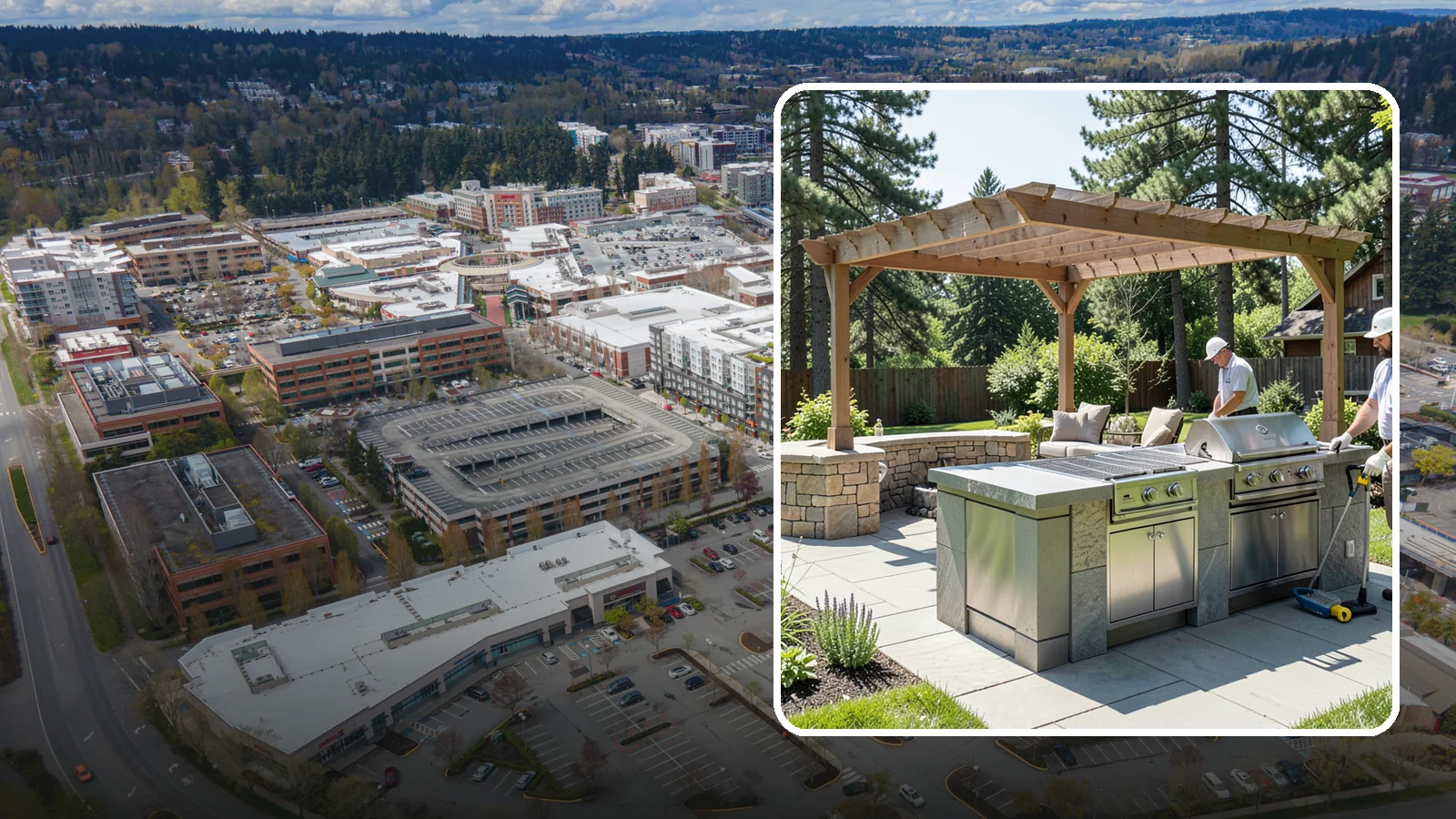 Built-in BBQ Installation in Redmond, King County, WA - Built-in grill islands that give you a permanent, polished cooking station right on your patio.