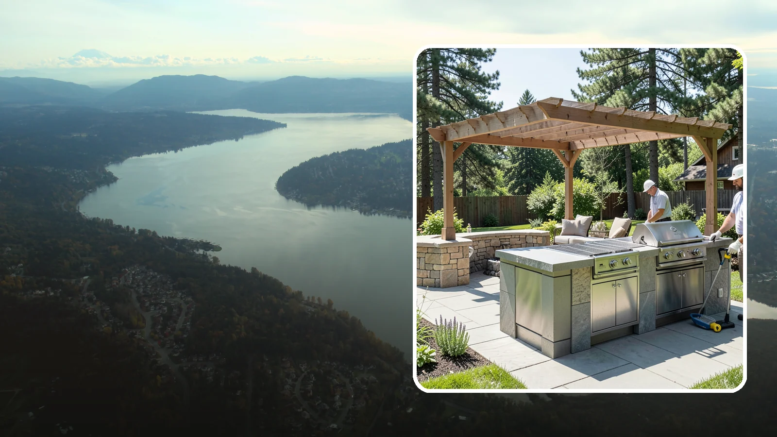 Built-in BBQ Installation in Sammamish, King County, WA - Built-in grill islands that give you a permanent, polished cooking station right on your patio.