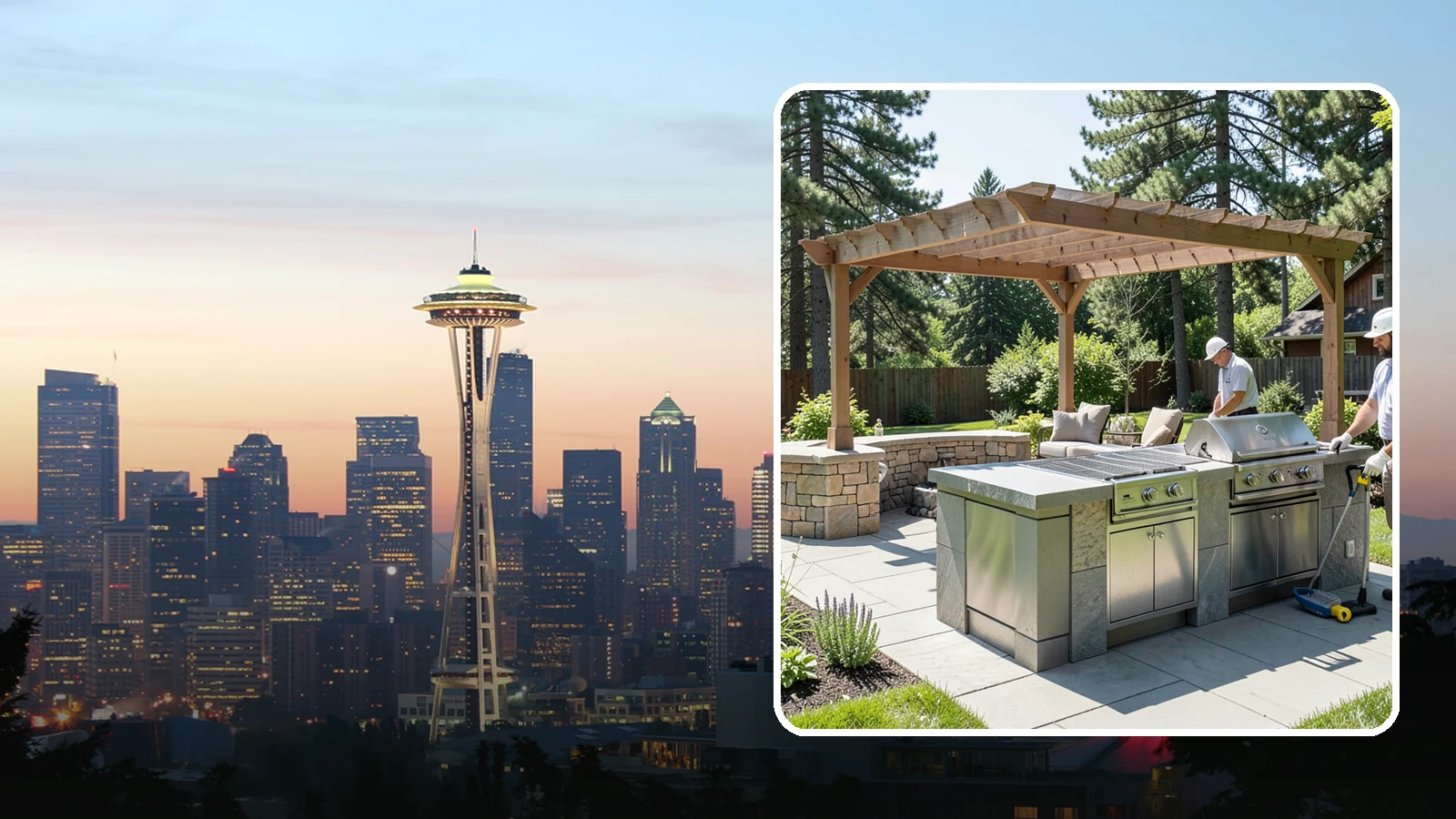 Built-in BBQ Installation in Seattle, King County, WA - Built-in grill islands that give you a permanent, polished cooking station right on your patio.